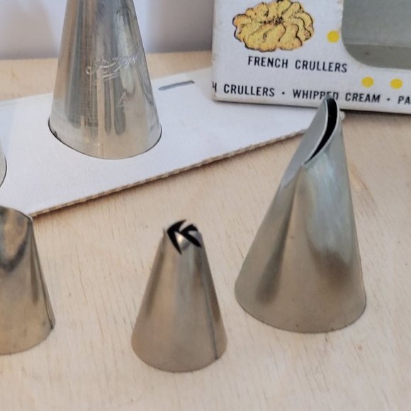 Vintage Ateco Pastry Set With Original Box Decorating Tips Bags Coupler 60s 70s - Picture 10 of 16